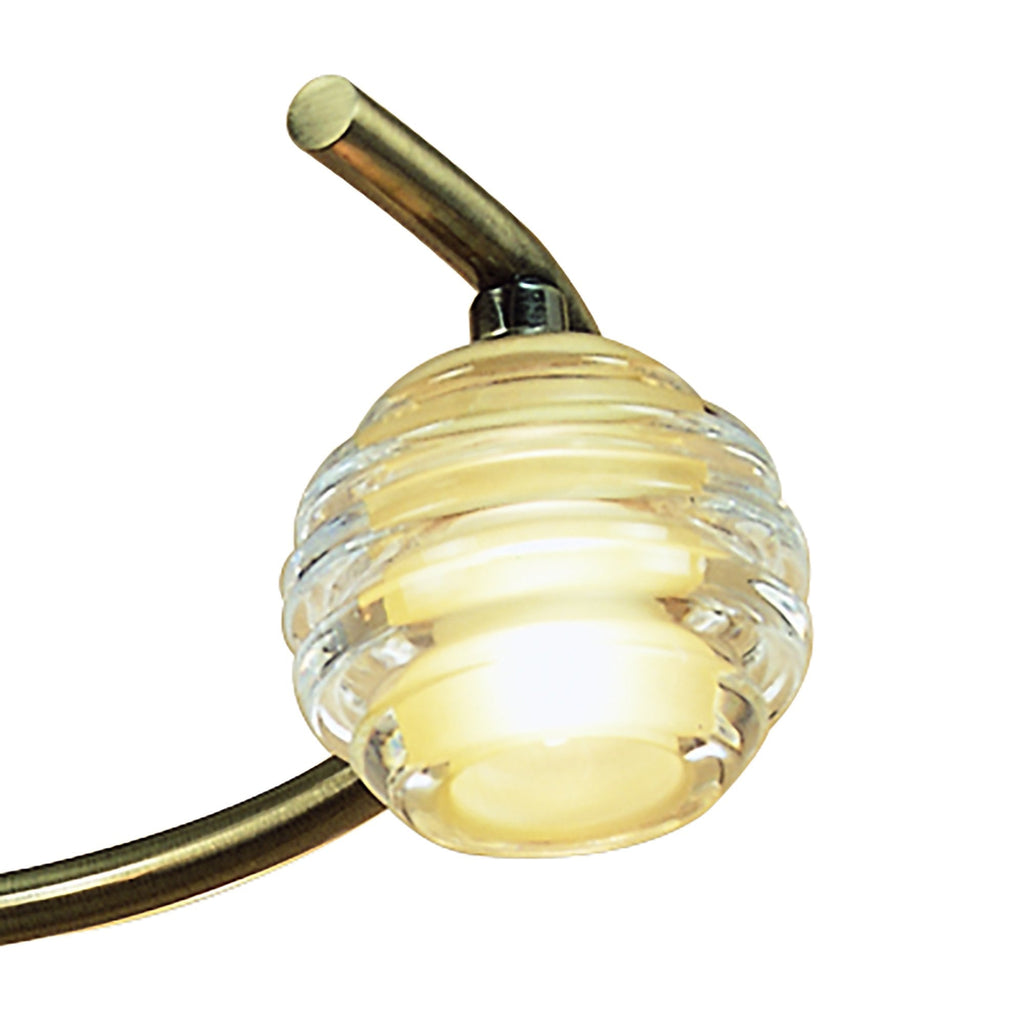 M8012/1 Sphere Semi Flush 4 Light G9 Antique Brass