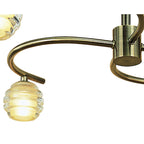M8012/1 Sphere Semi Flush 4 Light G9 Antique Brass