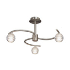 M8003/1 Sphere Semi Flush 3 Light G9 Satin Nickel