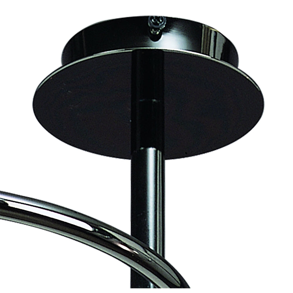 M8008/1 Sphere Semi Flush 4 Light G9 Black Chrome