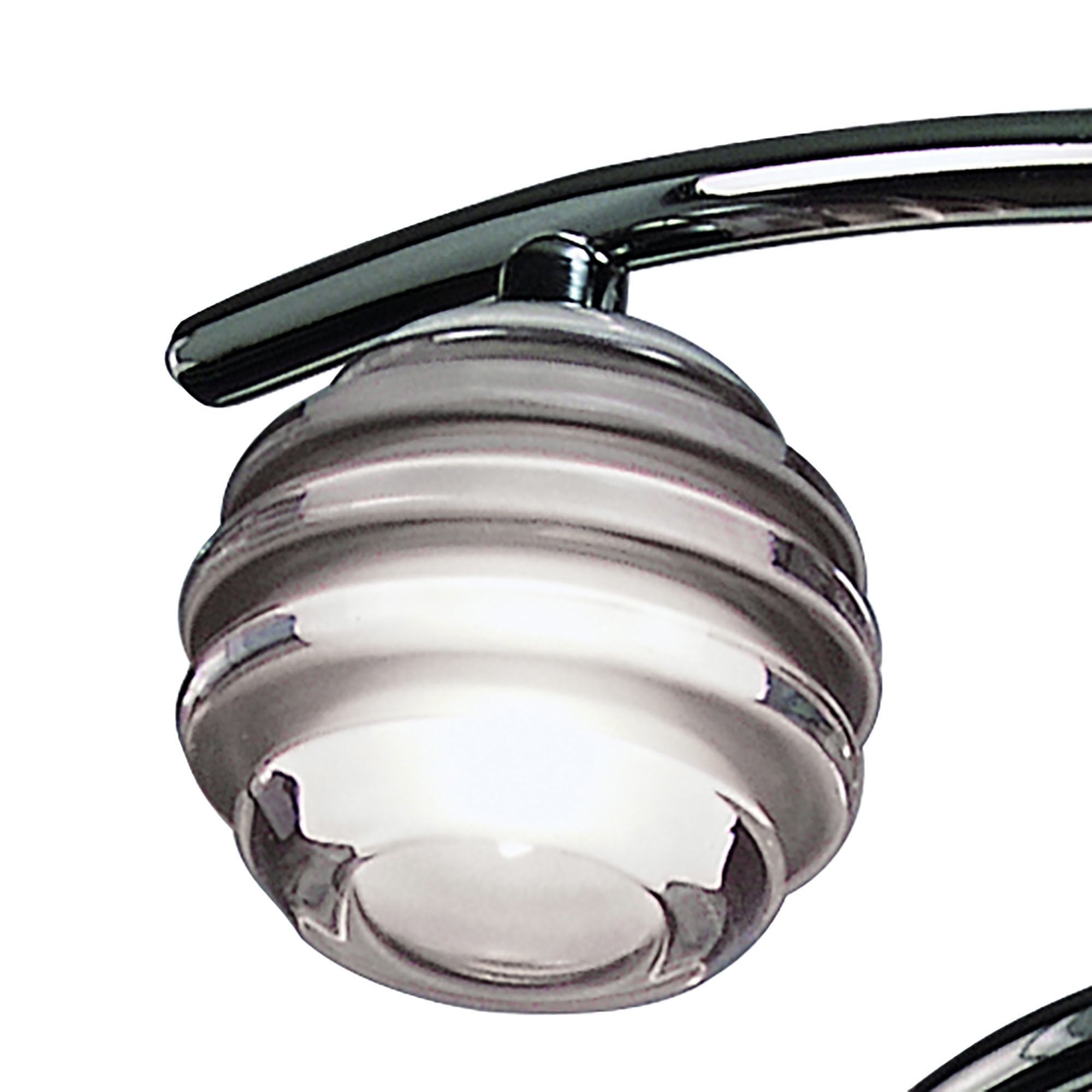 M8008/1 Sphere Semi Flush 4 Light G9 Black Chrome