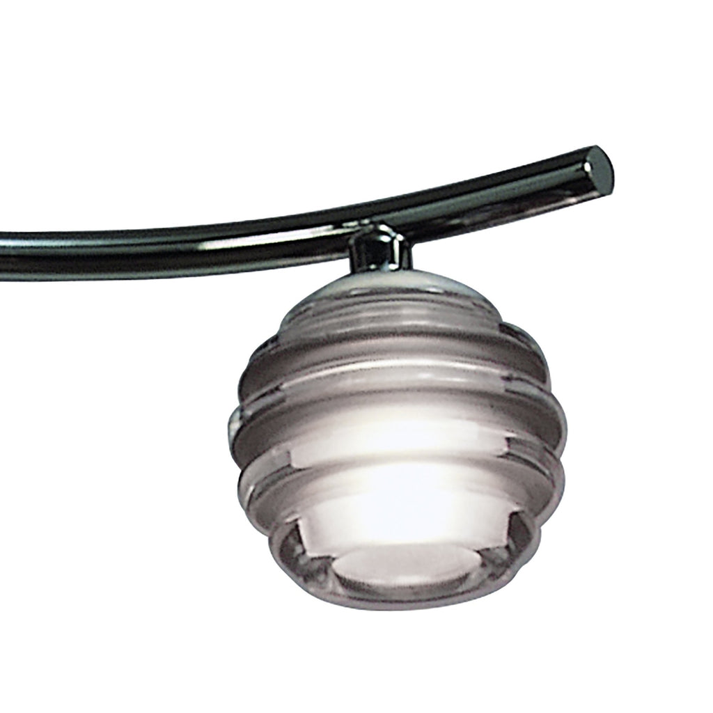 M8008/1 Sphere Semi Flush 4 Light G9 Black Chrome