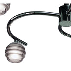 M8008/1 Sphere Semi Flush 4 Light G9 Black Chrome