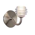 M8001/1 Sphere Wall Lamp Switched 1 Light G9 Satin Nickel