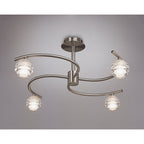 M8004/1 Sphere Semi Flush 4 Light G9 Satin Nickel