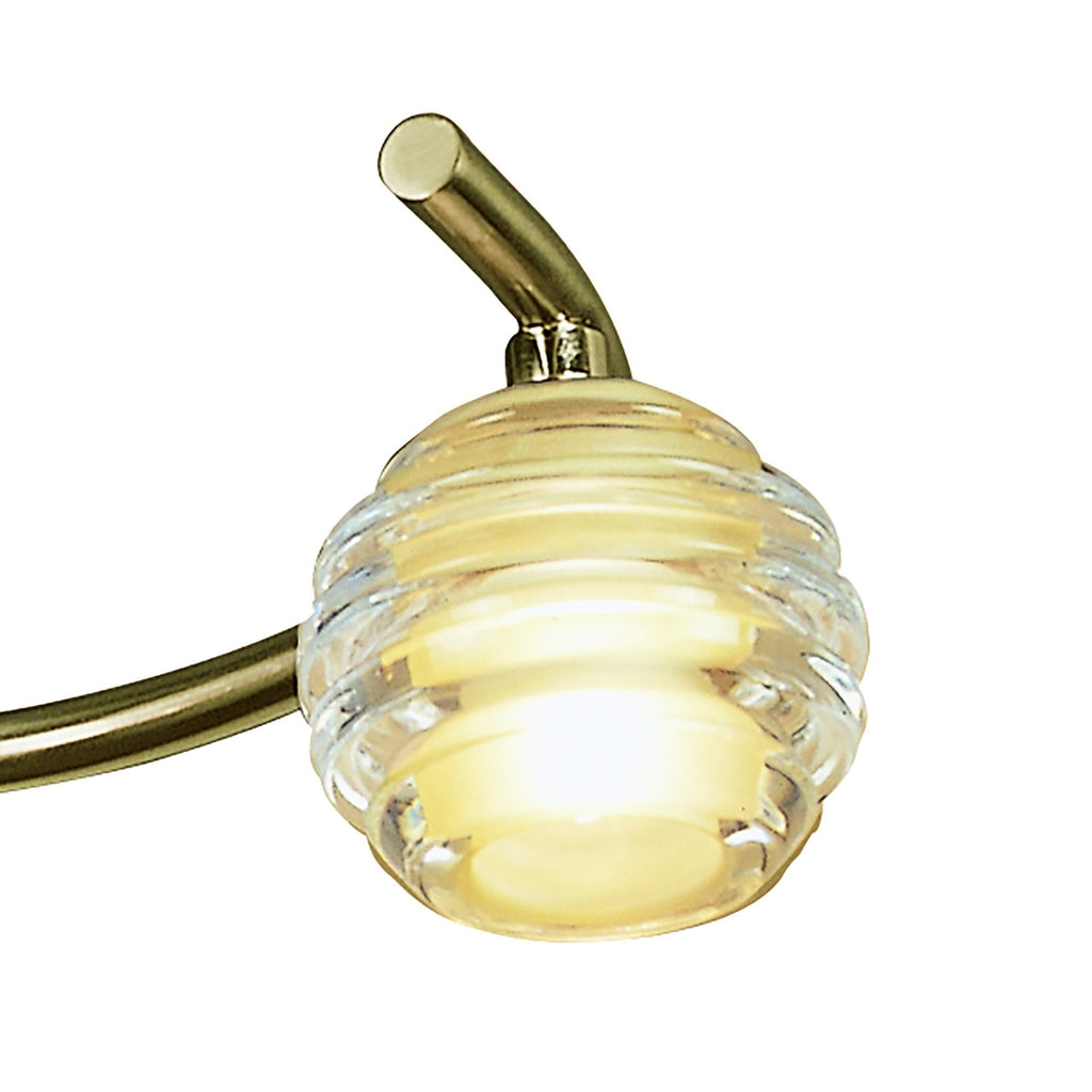 M8011/1 Sphere Semi Flush 3 Light G9 Antique Brass