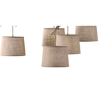 M6175 Sabina Pendant 5 x E27 (Max 40W) Imitation Wood Linen Shade