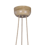 M6176 Sabina Pendant 3 x E27 (Max 40W) Imitation Wood Linen Shade