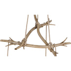 M6176 Sabina Pendant 3 x E27 (Max 40W) Imitation Wood Linen Shade