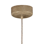M6178 Sabina Pendant 60cm Round 1 Light Imitation Wood Linen Shade