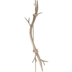 M6179 Sabina Pendant 35cm Round 1 Light Imitation Wood Linen Shade