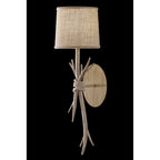 M6180 Sabina Wall Lamp 1 Light Imitation Wood Linen Shade (S)