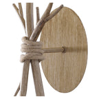M6180 Sabina Wall Lamp 1 Light Imitation Wood Linen Shade (S)