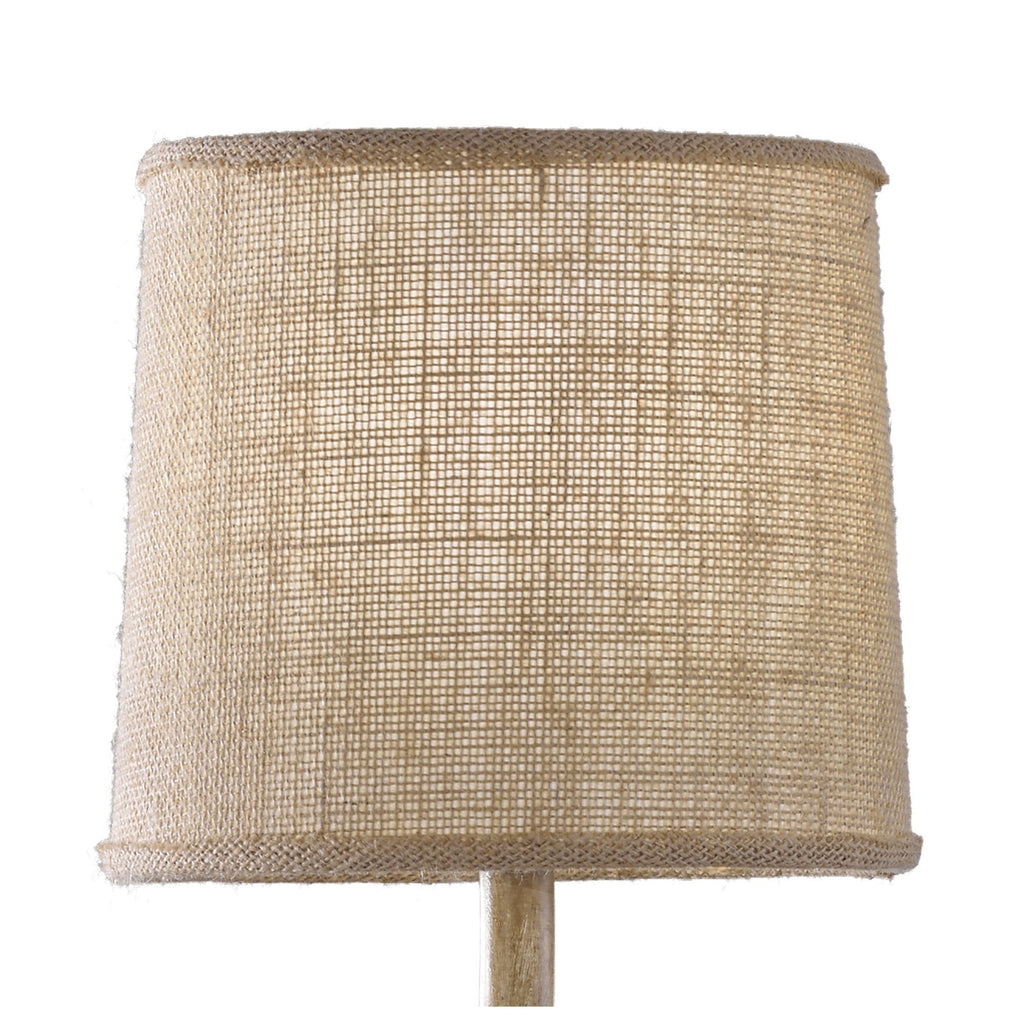 M6180 Sabina Wall Lamp 1 Light Imitation Wood Linen Shade (S)