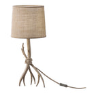 M6181 Sabina Table Lamp 57cm 1 Light Imitation Wood Linen Shade