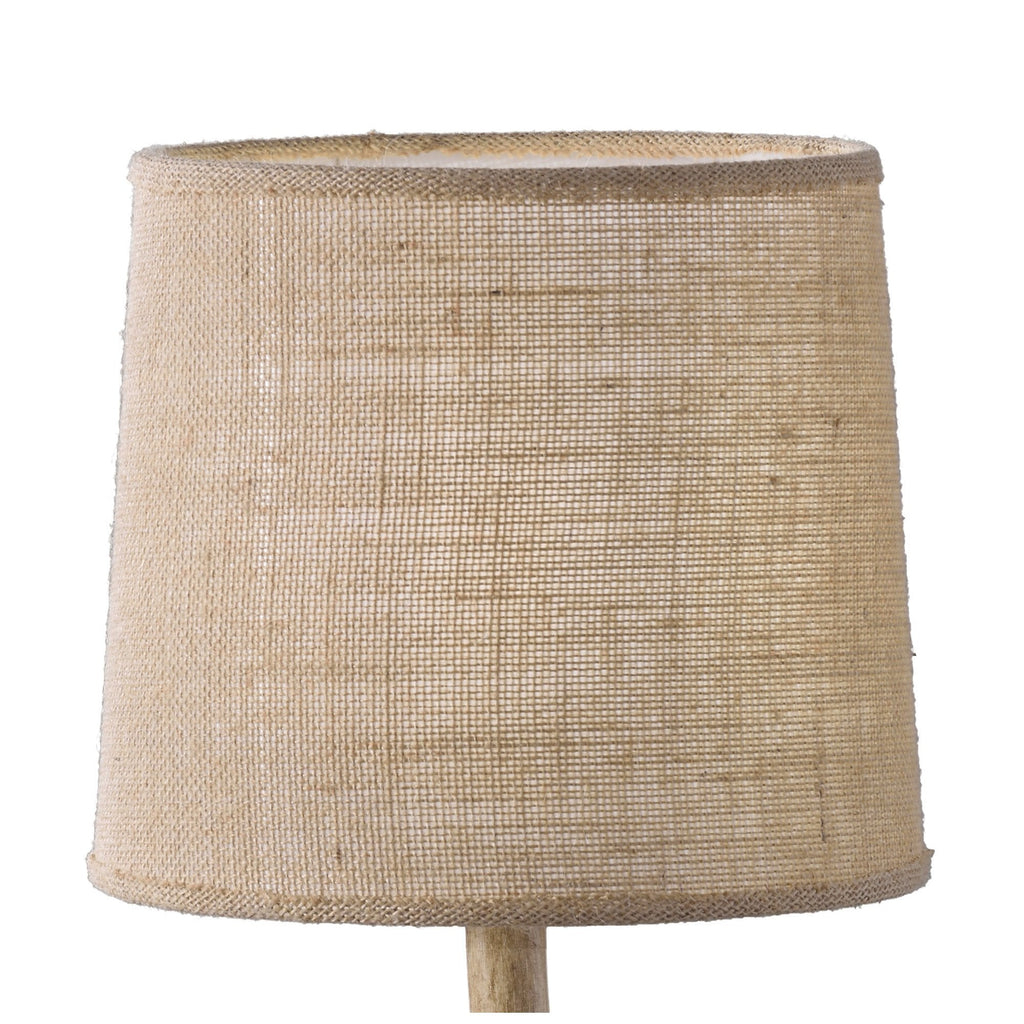 M6181 Sabina Table Lamp 57cm 1 Light Imitation Wood Linen Shade