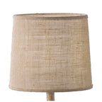 M6181 Sabina Table Lamp 57cm 1 Light Imitation Wood Linen Shade