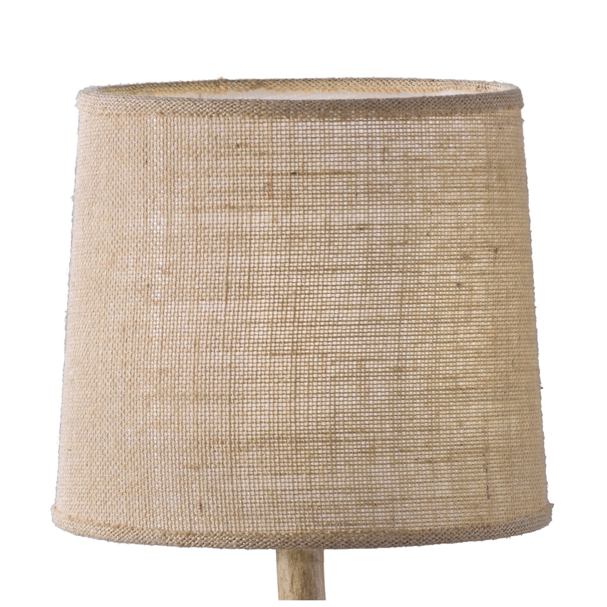 M6181 Sabina Table Lamp 57cm 1 Light Imitation Wood Linen Shade