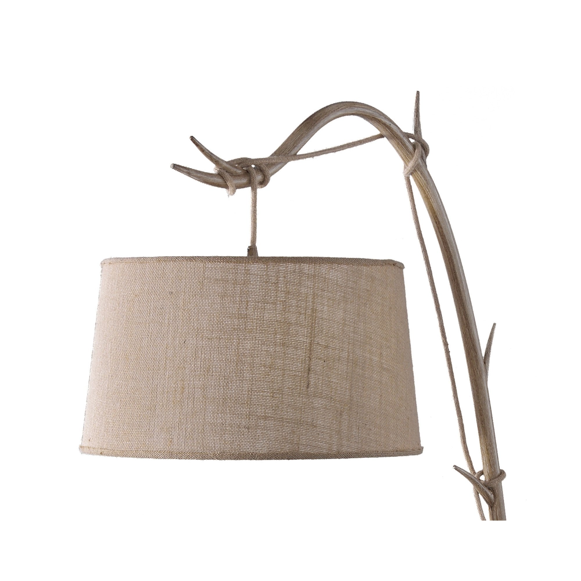 Sabina Floor  Lamp 182cm 1 Light Imitation Wood Linen Shade