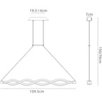 M6612 Sahara II Linear Pendant 40W LED Chrome