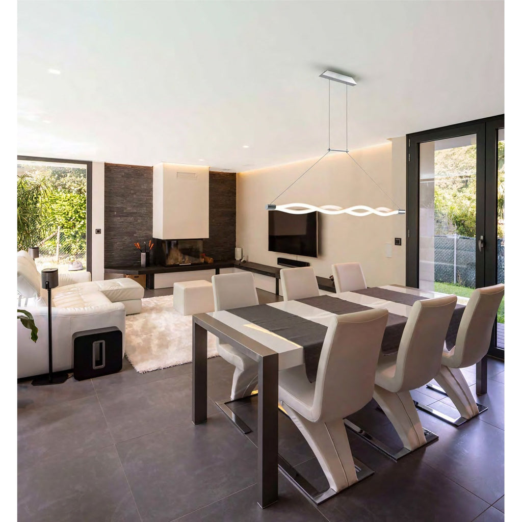 M6612 Sahara II Linear Pendant 40W LED Chrome