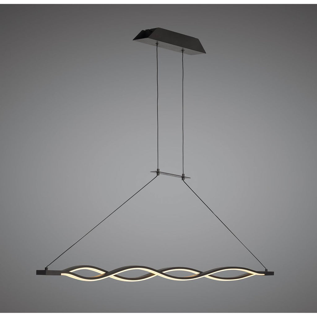M5400 Sahara Brown Oxide Linear Pendant 36W LED Brown Oxide White Acrylic