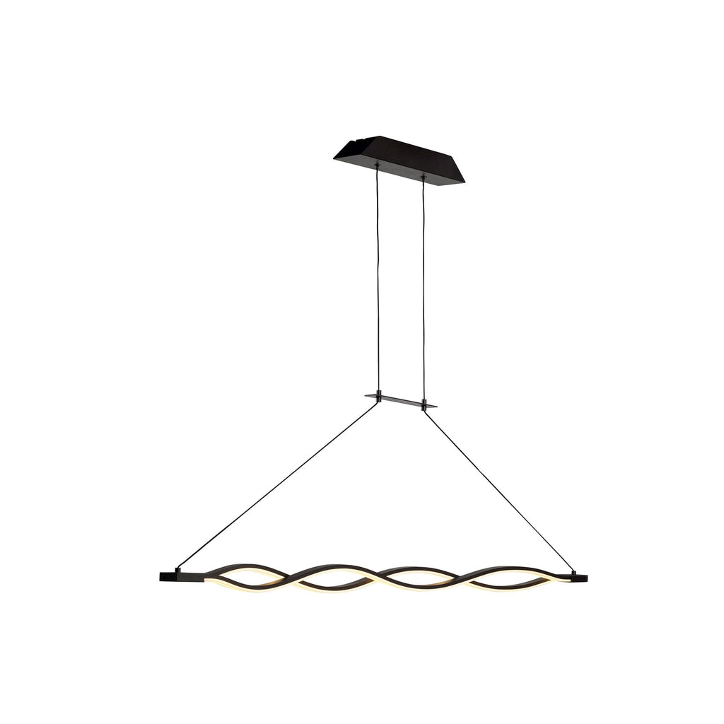 M5817 Sahara Linear Pendant 36W LED Dimmable Frosted Acrylic Brown Oxide