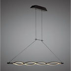 M5817 Sahara Linear Pendant 36W LED Dimmable Frosted Acrylic Brown Oxide