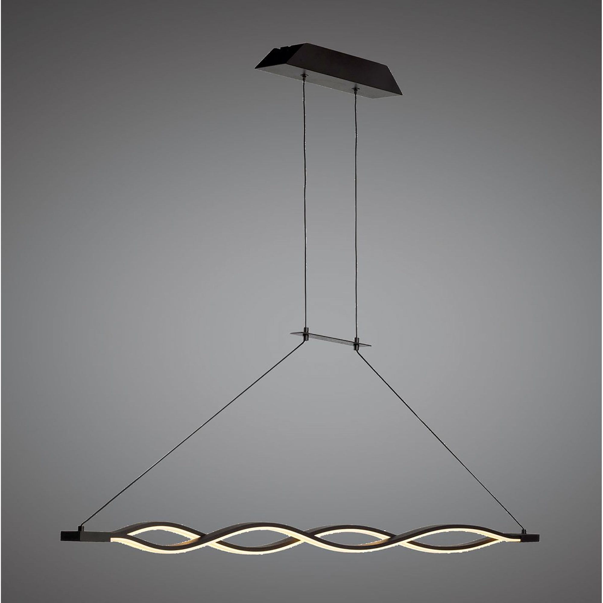 M5817 Sahara Linear Pendant 36W LED Dimmable Frosted Acrylic Brown Oxide