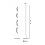 M5802 Sahara XL Floor Lamp 28W LED Dimmable Frosted Acrylic/Brown Oxide