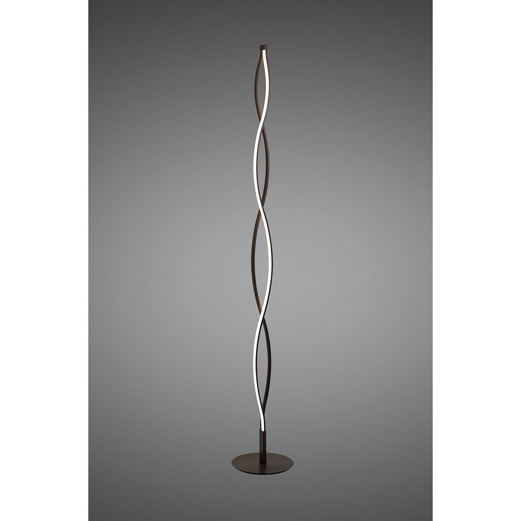 M5802 Sahara XL Floor Lamp 28W LED Dimmable Frosted Acrylic/Brown Oxide