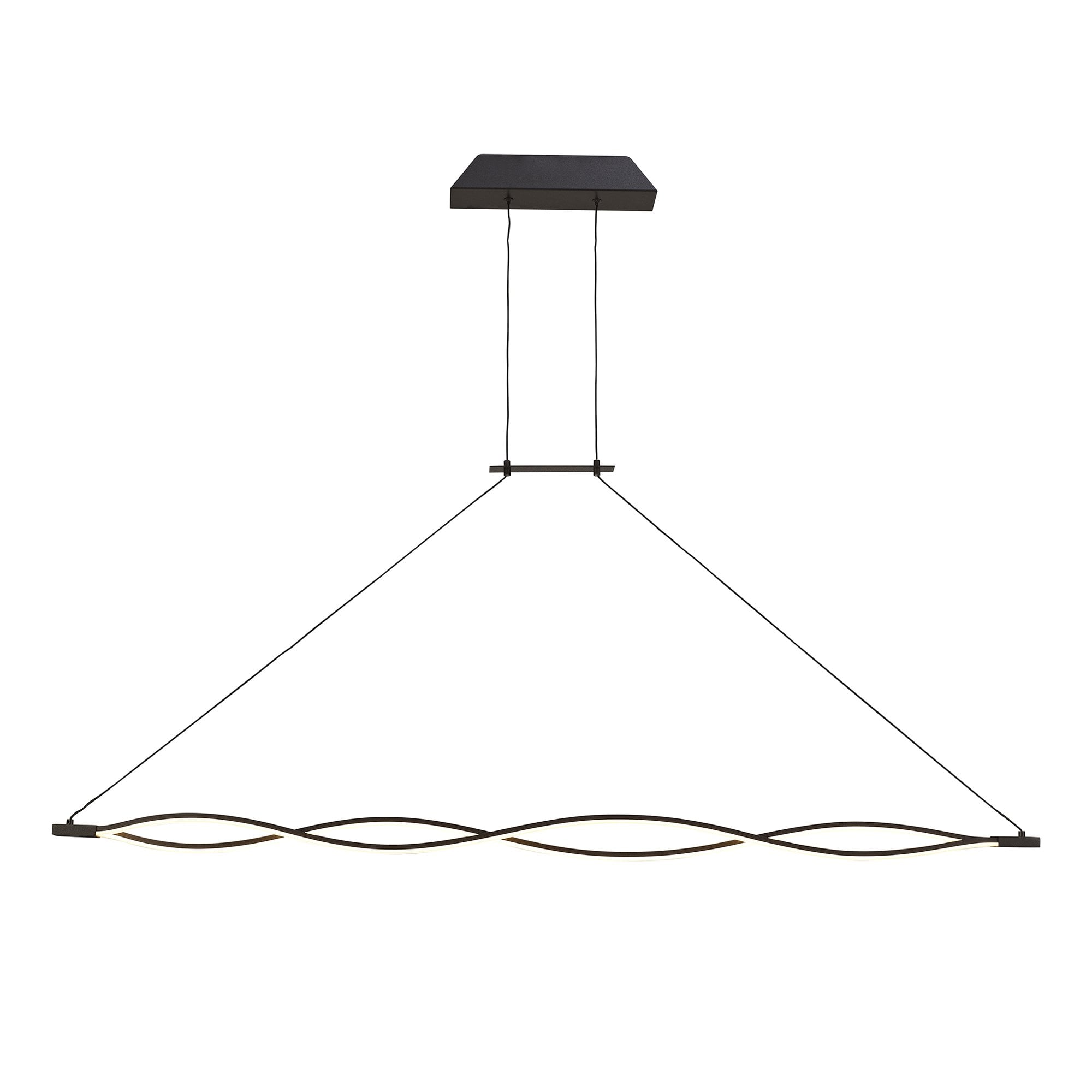M5818 Sahara XL Linear Pendant 42W LED Dimmable Frosted Acrylic Brown Oxide