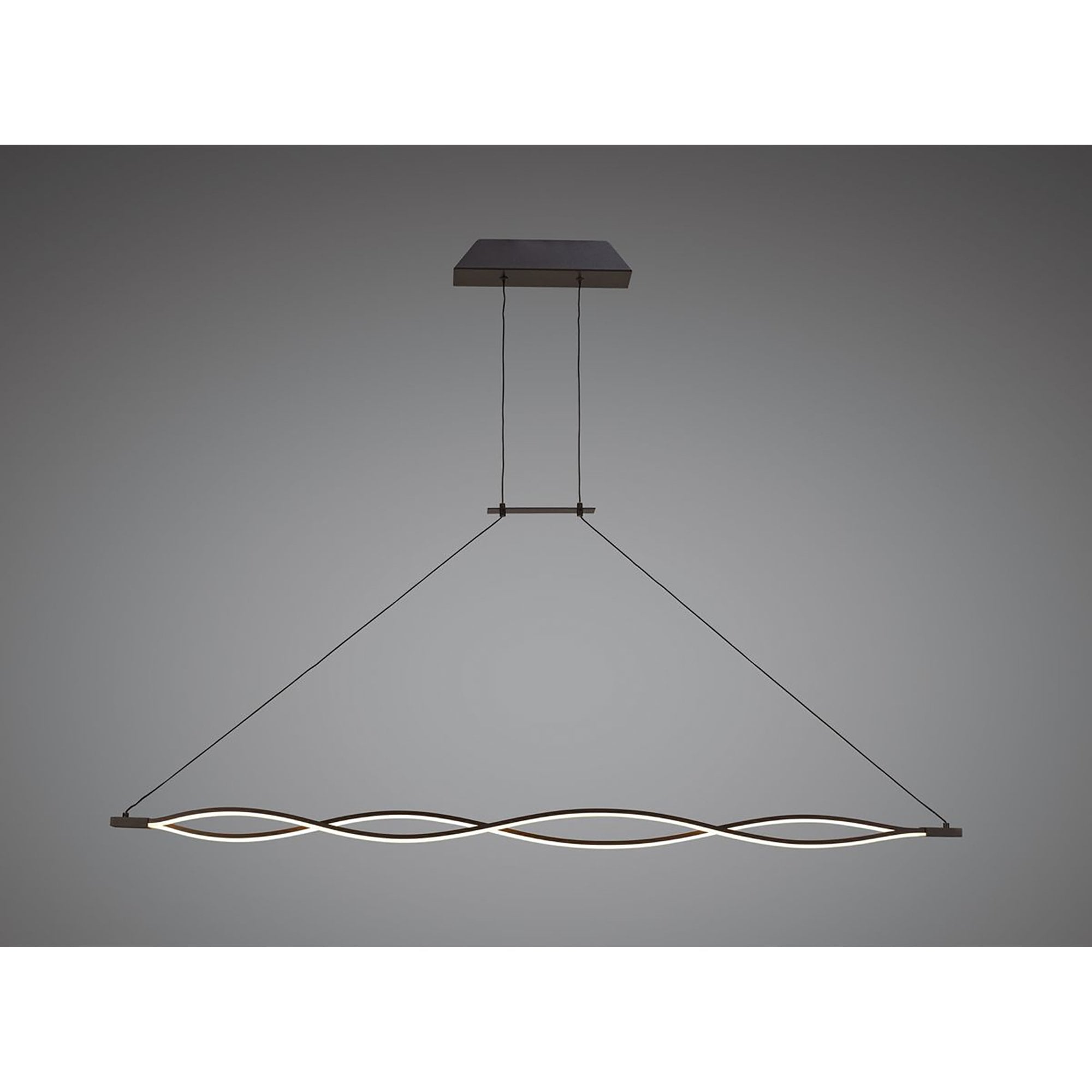 M5818 Sahara XL Linear Pendant 42W LED Dimmable Frosted Acrylic Brown Oxide