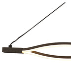 M5818 Sahara XL Linear Pendant 42W LED Dimmable Frosted Acrylic Brown Oxide