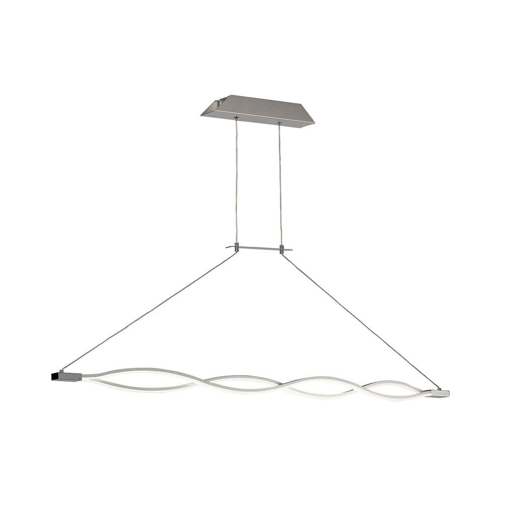 M4860 Sahara Linear Pendant 36W LED Silver Frosted Acrylic Polished Chrome