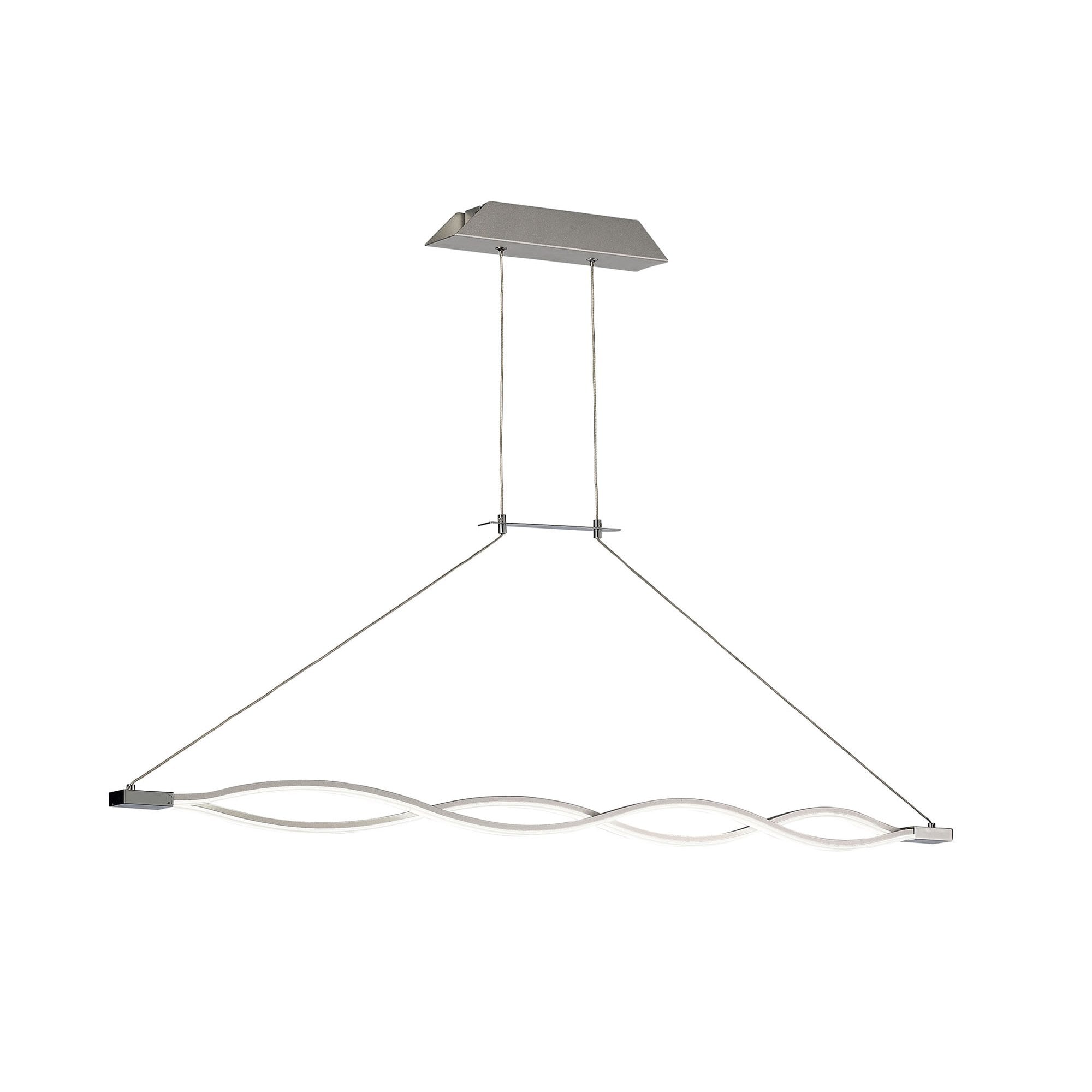 M4860 Sahara Linear Pendant 36W LED Silver Frosted Acrylic Polished Chrome