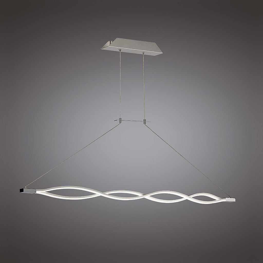 M4860 Sahara Linear Pendant 36W LED Silver Frosted Acrylic Polished Chrome