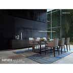 M4860 Sahara Linear Pendant 36W LED Silver Frosted Acrylic Polished Chrome