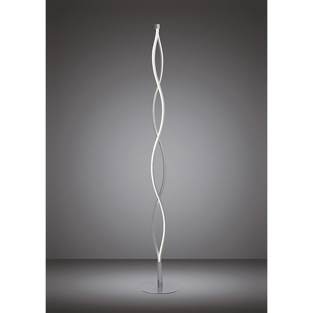 M4861 Sahara Floor Lamp 21W LED Silver/Frosted Acrylic/Polished Chrome