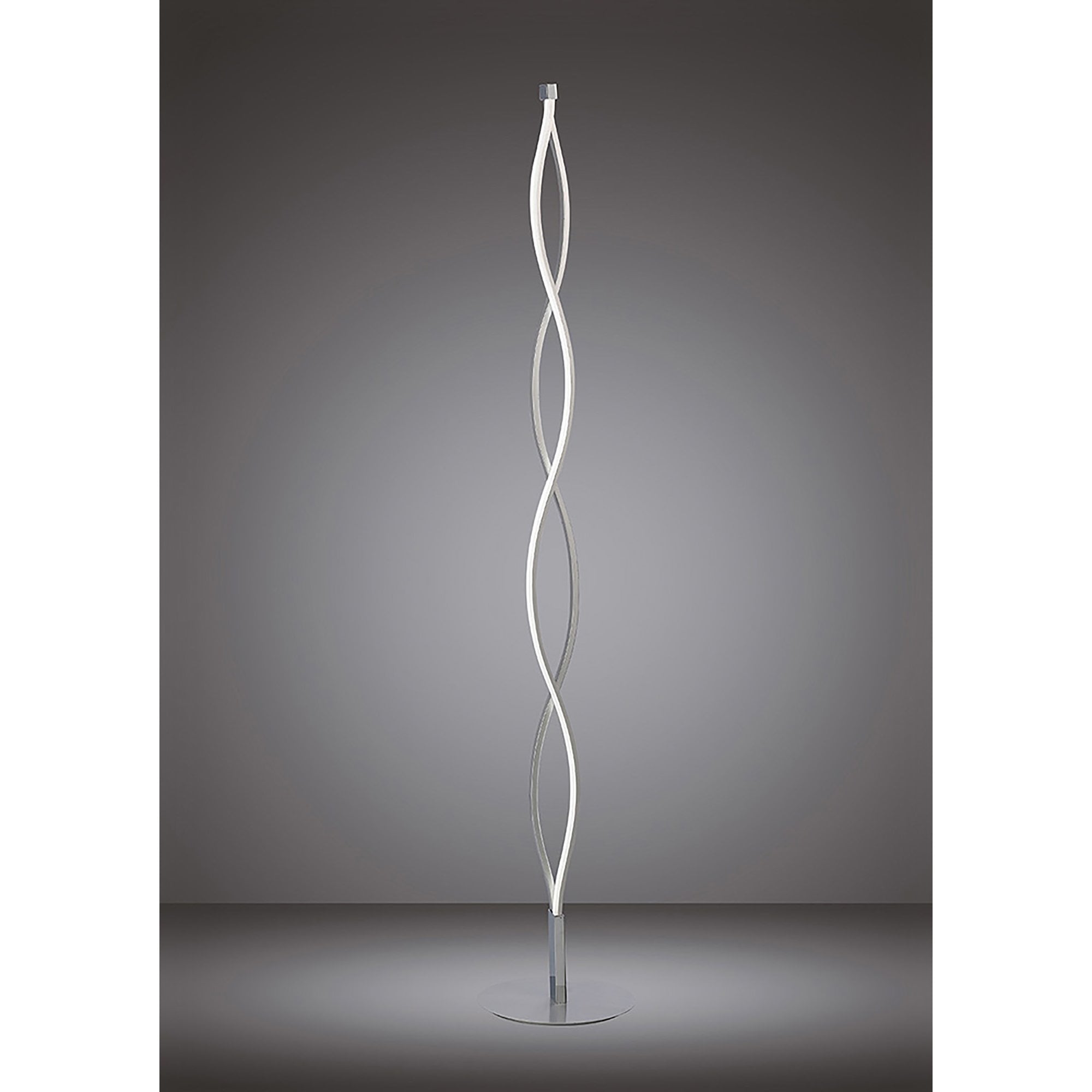 M4861 Sahara Floor Lamp 21W LED Silver/Frosted Acrylic/Polished Chrome