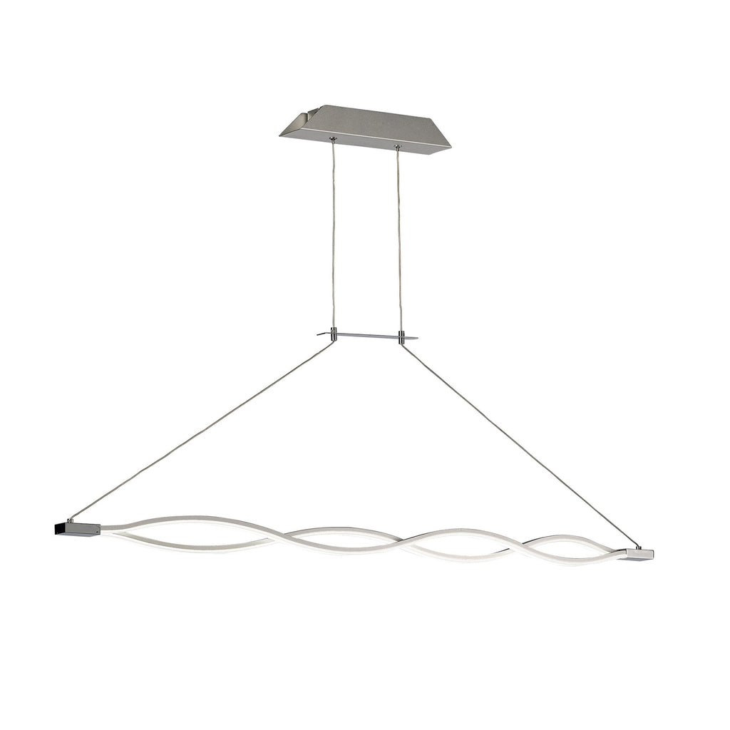 M4864 Sahara Linear Pendant 36W LED Dimmable Silver Frosted Acrylic Polished Chrome