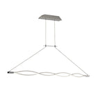 M4864 Sahara Linear Pendant 36W LED Dimmable Silver Frosted Acrylic Polished Chrome