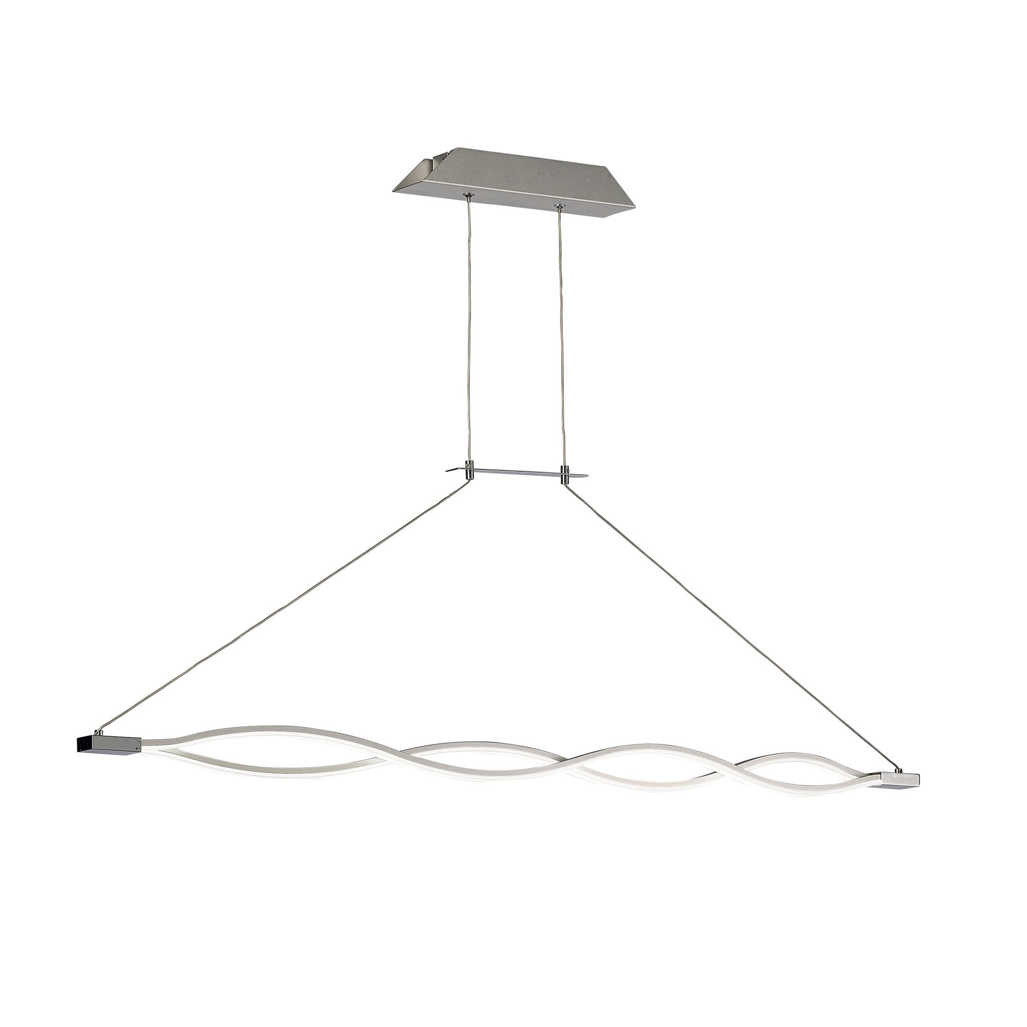 M4864 Sahara Linear Pendant 36W LED Dimmable Silver Frosted Acrylic Polished Chrome
