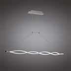 M4864 Sahara Linear Pendant 36W LED Dimmable Silver Frosted Acrylic Polished Chrome
