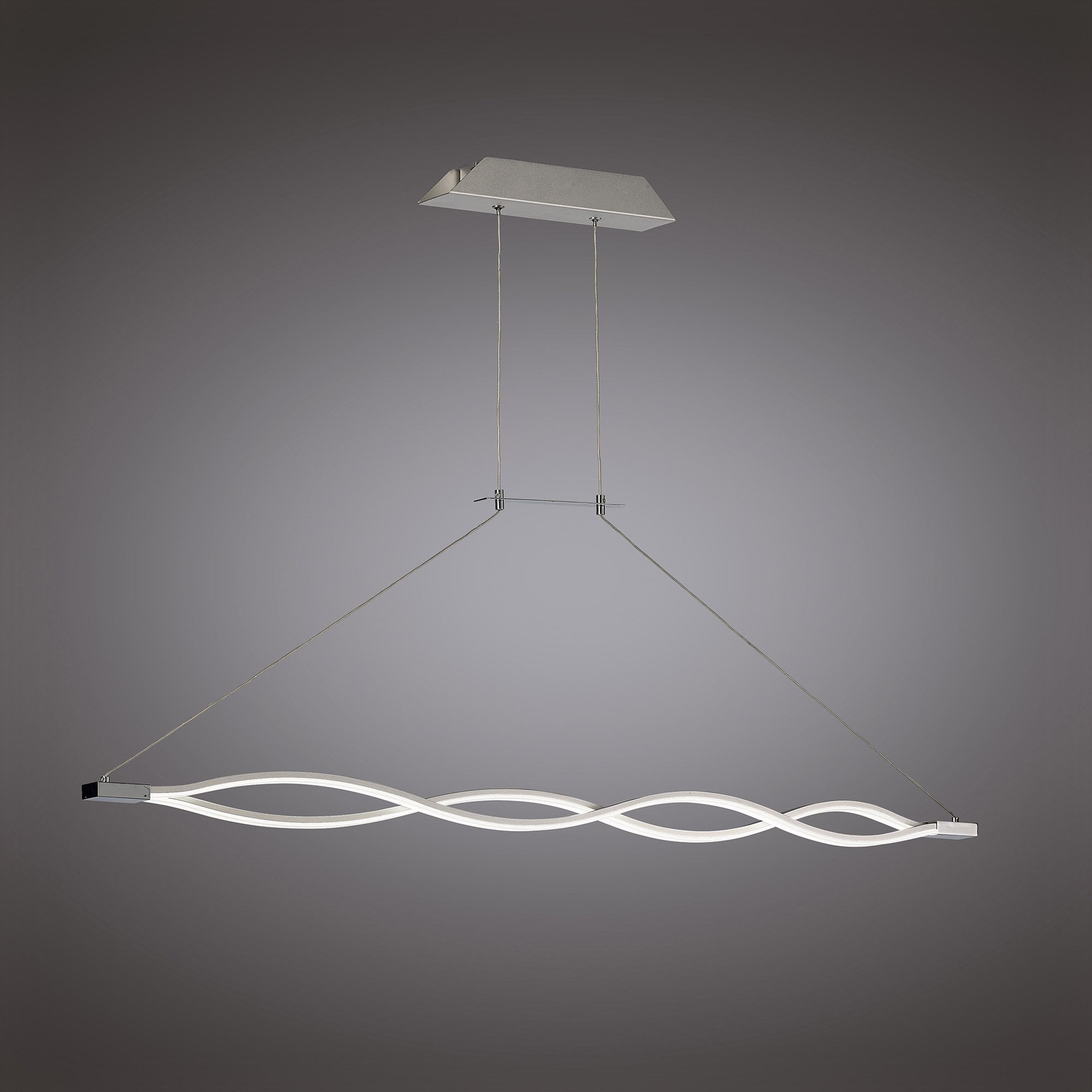 M4864 Sahara Linear Pendant 36W LED Dimmable Silver Frosted Acrylic Polished Chrome