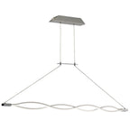 M4865 Sahara XL Linear Pendant 42W LED Silver Frosted Acrylic Polished Chrome