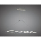 M4865 Sahara XL Linear Pendant 42W LED Silver Frosted Acrylic Polished Chrome
