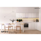 M4865 Sahara XL Linear Pendant 42W LED Silver Frosted Acrylic Polished Chrome
