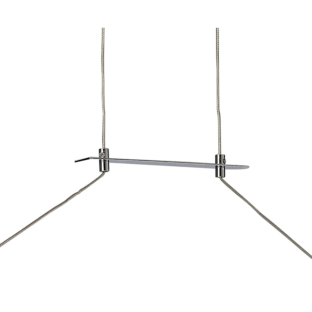 M4865 Sahara XL Linear Pendant 42W LED Silver Frosted Acrylic Polished Chrome
