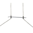 M4865 Sahara XL Linear Pendant 42W LED Silver Frosted Acrylic Polished Chrome